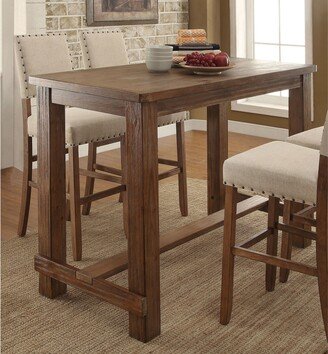 Tays Rustic Oak 60-inch Wide Solid Wood Bar Table