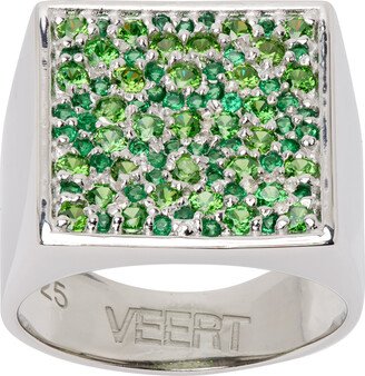 VEERT Green & White Gold 'The Multi Square Signet' Ring