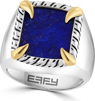 Sterling Silver & 18K Gold Accented Lapis Lazuli Ring