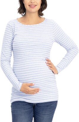 Stripe Long Sleeve Maternity/Nursing Top