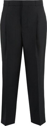 Paris Pleat-Detailed Cropped Tailored Trousers