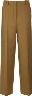 Pleated Front Straight-Leg Trousers