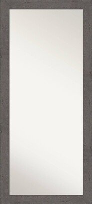 30 x 66 Non-Beveled Rustic Plank Gray Full Length Floor Leaner Mirror