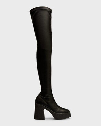 115mm Stretch Over-The-Knee Platform Boots