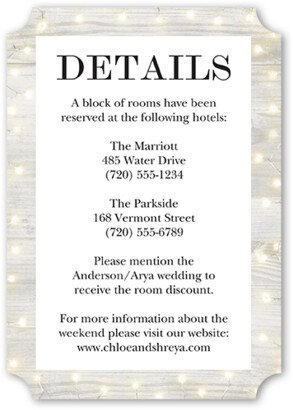 Enclosure Cards: Glowing Edges Wedding Enclosure Card, Gray, Pearl Shimmer Cardstock, Ticket