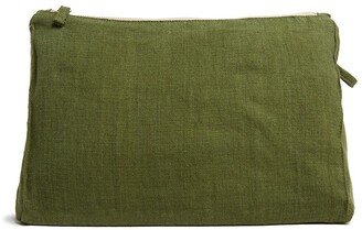 Zip-Up Linen Pouch