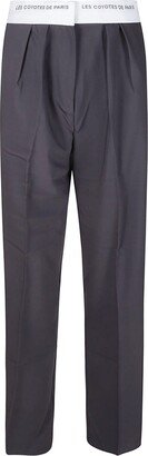 Logo Waist Straight Leg Trousers