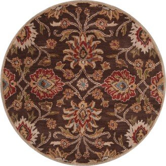 Caesar Cae-1051 Dark Brown 8' Round Area Rug