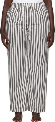 White & Black Striped Pyjama Pants