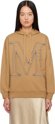 Brown Printed Hoodie