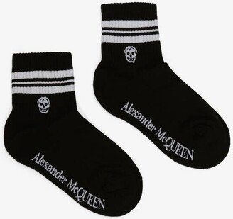 Women's Skull Sport Socks In Black