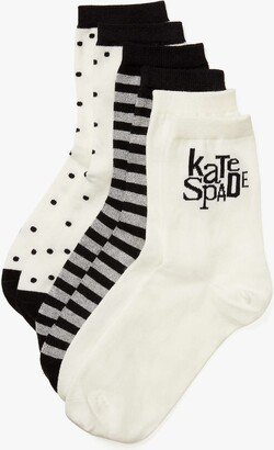 Logo 3 Pack Shortie Crew Socks - 9-11