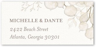 Wedding Address Labels: Quiet Sprigs Address Label, Grey, Address Label, Matte