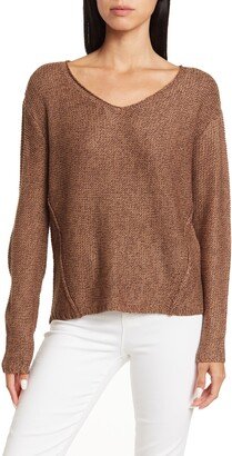 RDI V-Neck Elbow Patch Tunic Sweater