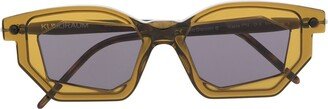 Geometric-Frame Tinted Sunglasses