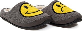 Men's Slipperooz Wink S.u.p.r.o Sock Cushioned Indoor Outdoor Clog Slipper - Charcoal, White