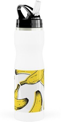 Photo Water Bottles: Banana Stainless Steel Water Bottle With Straw, 25Oz, With Straw, Yellow