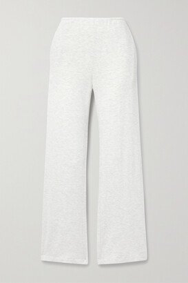 Lauren Jersey Wide-leg Track Pants - Gray