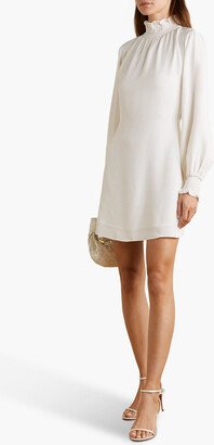 The C.J. shirred crepe mini dress