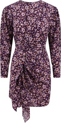 Dulce Floral-Printed Ruched Mini Dress