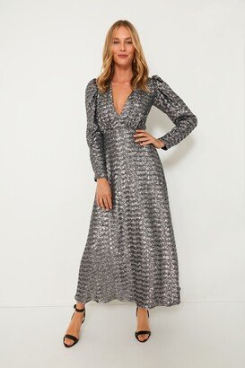 Pewter Bernadette Sequin Midi Dress