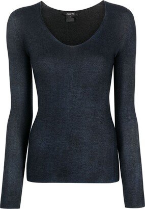 V-neck long-sleeved jumper-AL