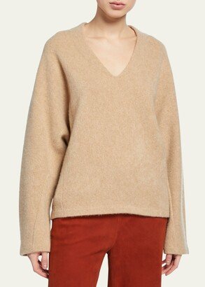 V-Neck Dolman-Sleeve Sweater