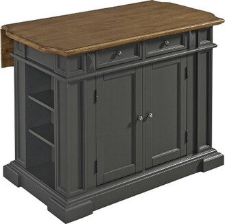 Americana Kitchen Island with Drop Leaf Top Gray - Homestyles