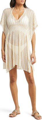 Golden Sheer Lace Cover-Up Tunic