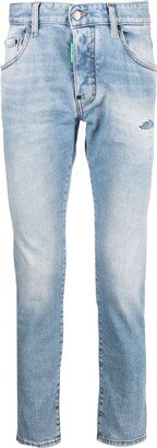 Skinny Washed Denim Jeans-AA