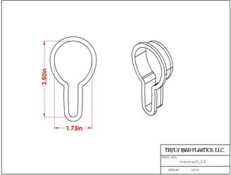 Fast Shipping Maraca 01 Cookie Cutter, Piñata Cutter