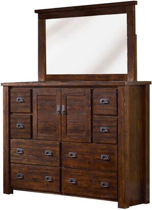 Trestlewood Distressed Pine Dresser and Mirror