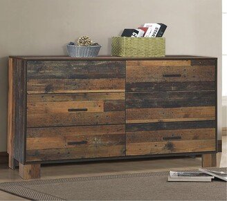 Furniture Sidney Rustic Pine 6-drawer Dresser