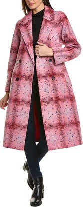 Tweed Wool-Blend Wrap Coat