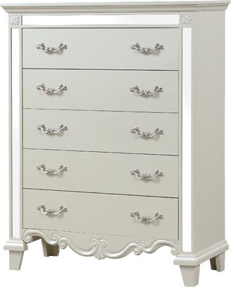 Galaxy Home Furnishing Milan Modern Style Mirror Framed 5-Drawer Chest made with Wood