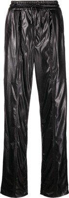 MARANT ÉTOILE Elasticated-Waistband Faux-Leather Trousers