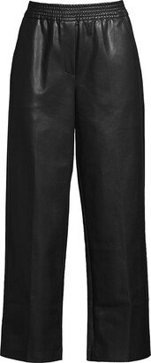 Ariella Faux Leather Straight-Leg Pants