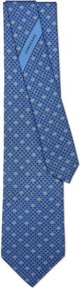 Fox-Print Silk Tie-AA