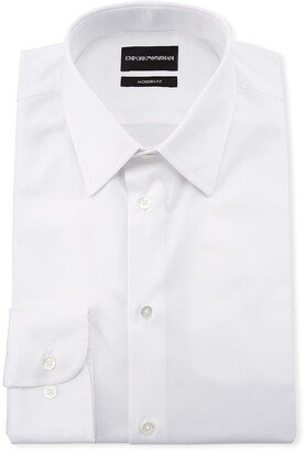 Men's Modern-Fit Cotton-Stretch Dress Shirt, White