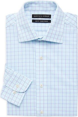 Saks Fifth Avenue Made in Italy Saks Fifth Avenue Men's Slim Fit Check Dress Shirt