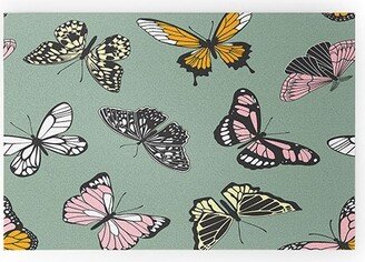 Emanuela Carratoni Wild Butterflies Large Welcome Mat