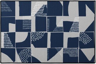 Door Mats: Abstract Textures - Blue Door Mat, Blue