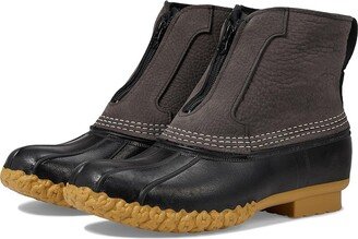 Bean Boot 8 Front Zip Fleece Lined (Graphite/Black/Gum/Red Black Plaid) Women's Shoes