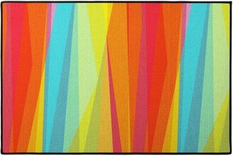 Door Mats: Geo Stripes Vertical - Multi Door Mat, Multicolor