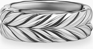 Chevron Band Ring in Sterling Silver Men's Size 8.5
