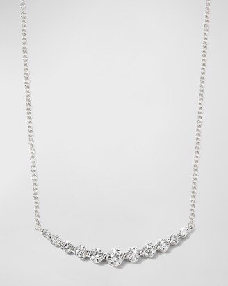 White Gold Round 11-Diamond Necklace, 18L