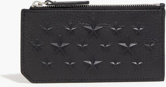 Casey embossed pebbled-leather cardholder