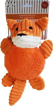 Jojo Modern Pets Maximus The Fox - Corduroy Full Body Squeaker Plush Dog Toy