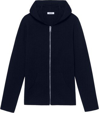 Zipped cardigan with hood