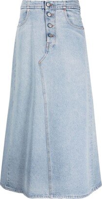 Denim Maxi Skirt-AK